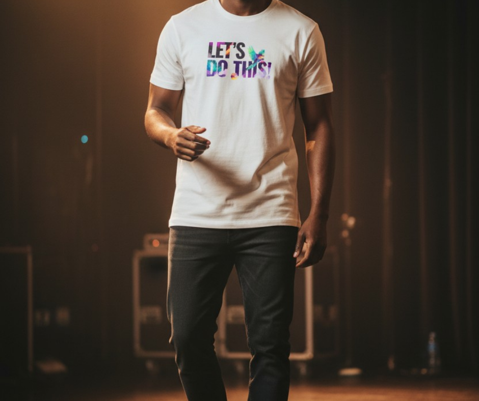 Let's Do This | White T-shirt - Large Print