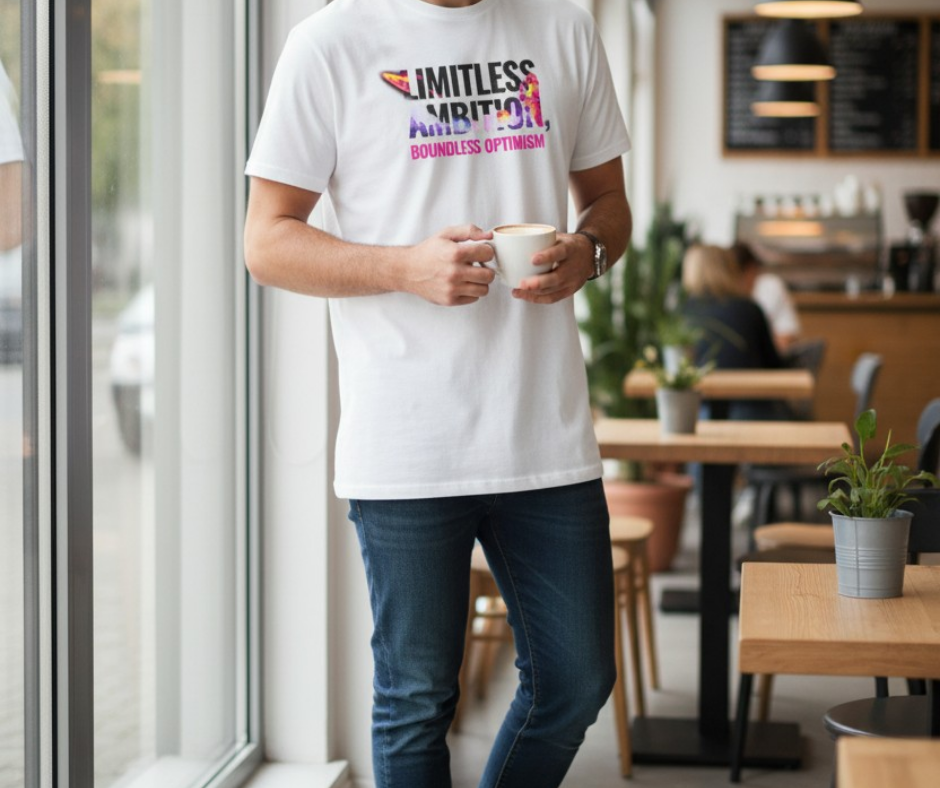 Limitless Ambition | White T-shirt - Large Print