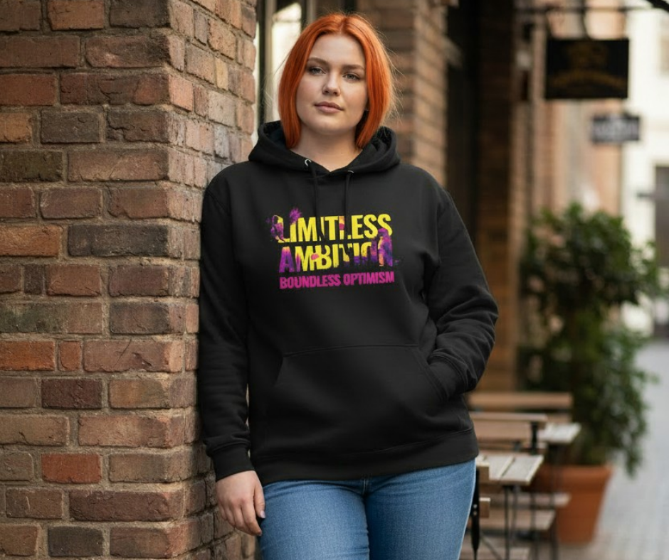 Limitless Ambition | Black Hoodie -  Large Print