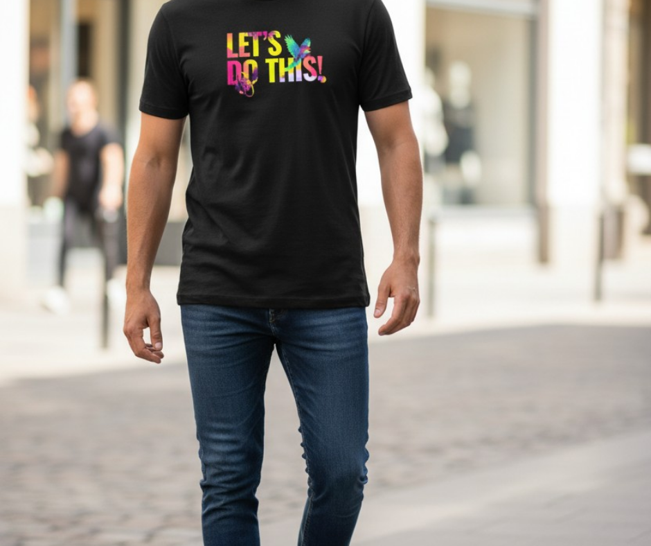 Let's Do This | Black T-shirt - Large Print